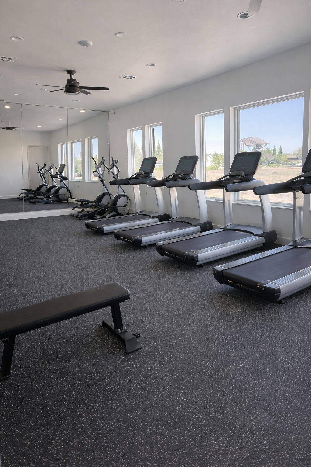 Fully Equipped Fitness Center l Dhillon Villas Apartments. in Manteca, CA